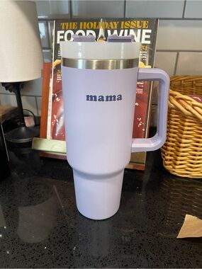 Insulated 'mama' Light Purple 40 oz Water Bottle with Handle